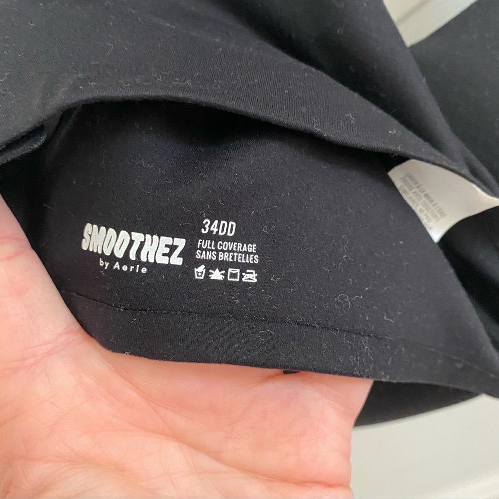aerie smoothez full coverage black bra 34dd - Picture 6 of 6